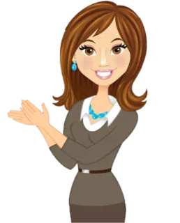 👏 femme, dessin animé, animation, affaires, portrait, illustration telegram sticker