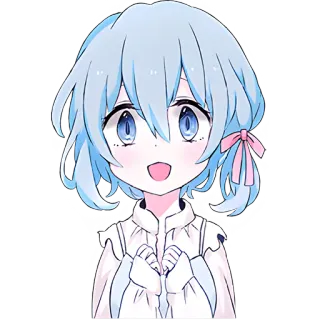 😍 Anime, Manga, Niedlich, Mädchen, Cartoon, Illustration telegram sticker