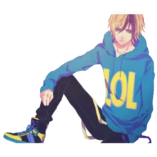 😐 LOL Anime, Junge, Hoodie, Lol, Cartoon, Zeichnung, Teenager, Jugend whatsapp sticker