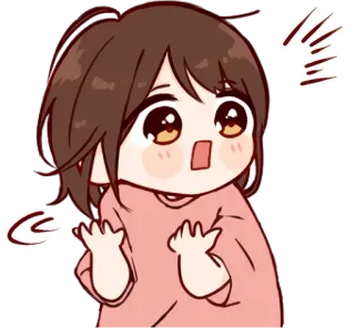 😳 anime, cartoon, cute, chibi, kawaii, excited, manga telegram sticker