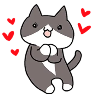 💕 chat, animal, mignon, autocollant, dessin animé whatsapp sticker