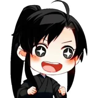 🤩 anime, chibi, cartoon, character, sticker telegram sticker