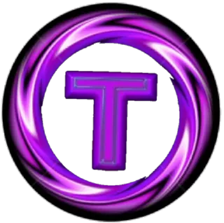 🔖 letra, T, roxo, abstrato, brilhante, círculo telegram sticker