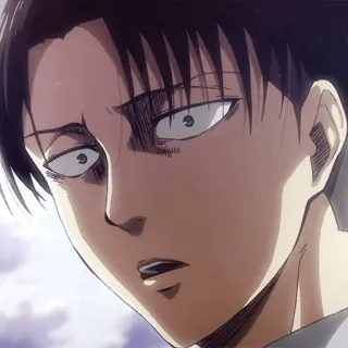 🖤 Levi Ackerman Attack on Titan Anime, Personage, Levi, Attack on Titan, Serieus, Anime personage telegram sticker