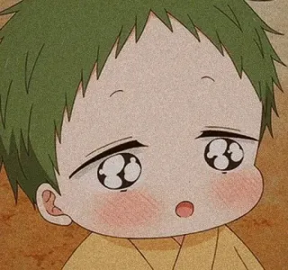 🥺 Anime, Cartoon, Niedlich, Baby, Kawaii, Grüne Haare telegram sticker