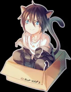 ⚜️ Lord PPP 3 Anime, Gato, Kawaii, Lindo, Manga, Chico, Felino whatsapp sticker