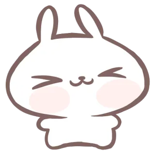 😆 fofo, animal, coelho, coelho, desenho animado, kawaii telegram sticker