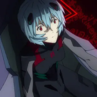 📨 Rei Ayanami Neon Genesis Evangelion Аниме, Рей Аянами, Евангелион, Персонаж, Девушка whatsapp sticker