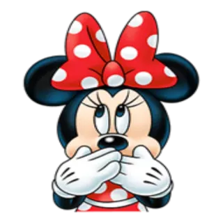 🤢 Minnie Mouse cartoon, mouse, disney, female, character, cute whatsapp sticker