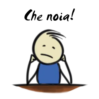 😑 Why me? triste, dessin animé, question, pourquoi, inquiet, contrarié telegram sticker