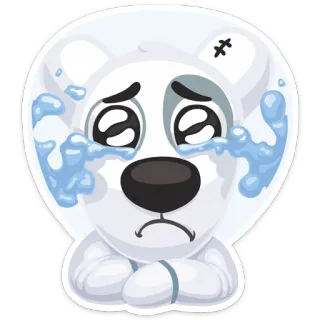 😭 triste, piangere, emotivo, infelice, depresso, cartone animato, adesivo telegram sticker
