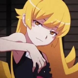 🧿 Shinobu Oshino Monogatari Anime, Charakter, Shinobu Oshino, Monogatari, Mädchen, Blonde Haare, Vampir telegram sticker