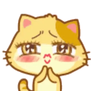 😚 кот, милый, эмодзи, каваи, наклейка telegram sticker
