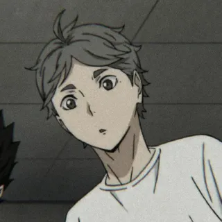 ⚫ Sugawara Koushi Haikyuu!! anime, haikyuu, sugawara, koushi sugawara, volleyball, anime boy telegram sticker