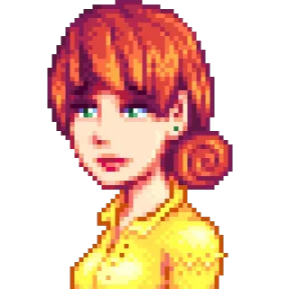 😕 Pixel art, Mujer, Retrato, Personaje telegram sticker