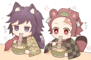❄️ Giyu Tomioka Demon Slayer 动漫, 卡通, Q版, 可爱, 卡哇伊, 鬼灭之刃, 富冈义勇 whatsapp sticker