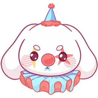 🤡 clown, cute, sticker, cartoon, character, drawing telegram sticker