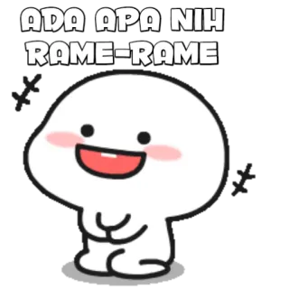 🍡 ADA APA NIH RAME-RAME mignon, dessin animé, indonésien, autocollant telegram sticker