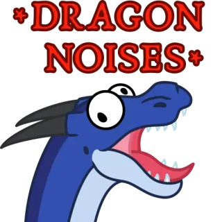 🐲 DRAGON NOISES naga, kartun, kebisingan, lucu, monster, binatang, fantasi telegram sticker