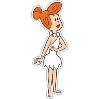 😀 Wilma Flintstone The Flintstones cartoon, character, retro, flintstones, hanna-barbera telegram sticker