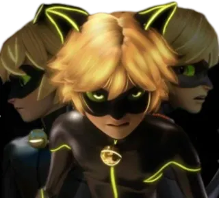 😺 Cat Noir Miraculous: Tales of Ladybug & Cat Noir cat noir, miraculous ladybug, anime, cartoon telegram sticker