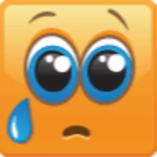 😢 Emoji, Chorando, Triste, Lágrimas, Emoção, Rosto whatsapp sticker