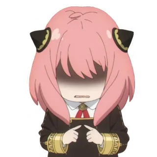 😨 Anya Forger Spy x Family Anya, Spy x Family, anime, kartun, imut, stiker whatsapp sticker
