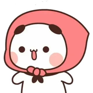 🐼 милый, каваий, мультфильм, розовый, персонаж telegram sticker