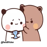 😍 lindo, osos, abrazo, amor, kawaii, pareja telegram sticker