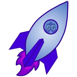 🚀 จรวด, ยานอวกาศ, อวกาศ, การ์ตูน, ยานพาหนะ telegram sticker