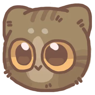 🙂 кот, котенок, животное, питомец, милый, коричневый, полосатый whatsapp sticker