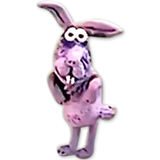 😁 królik, zajączek, zwierzę, kreskówka, fioletowy telegram sticker