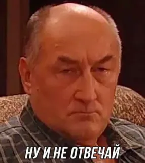 💬 НУ И НЕ ОТВЕЧАЙ Мем, Мужчина, Грустный, Выражение, Русский telegram sticker