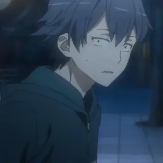 ☕️ Hachiman Hikigaya My Teen Romantic Comedy SNAFU Anime, Charakter, Teenager, Hoodie whatsapp sticker