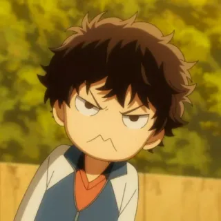 😡 Anime, Junge, Wütend, Charakter, Porträt whatsapp sticker