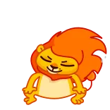 🤘 lion, cute, animal, cartoon, sticker telegram sticker