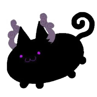 😼 cat, black cat, cute, animal whatsapp sticker