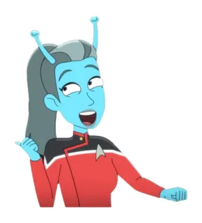 😄 Tendi Star Trek: Lower Decks star trek, lower decks, tendi, desenho animado, série tv telegram sticker