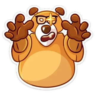 😡 곰, 만화, 동물, 웃긴, 귀여운 telegram sticker