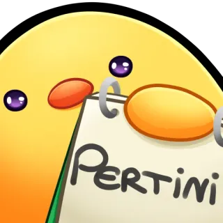🐤 PERTINI sticker, dibujos animados, amarillo, lindo, pertini whatsapp sticker