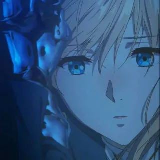 😞 Violet Evergarden Anime, Triste, Retrato, Violet Evergarden whatsapp sticker