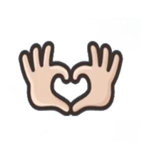 💖 coeur, mains, amour, geste whatsapp sticker