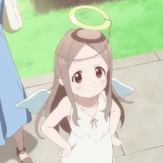 💗 anime girl, thiên thần, trẻ em, dễ thương, đôi cánh, vầng hào quang telegram sticker