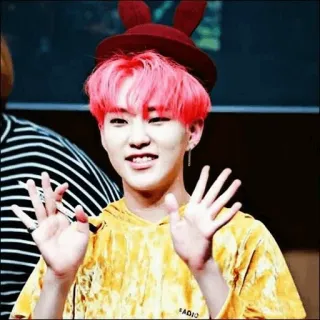 ♥️ Hoshi kpop, seventeen, hoshi, idol, piosenkarz, różowe włosy telegram sticker