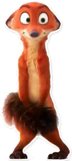 😵 Nick Wilde Zootopia desenho animado, raposa, animal, personagem, disney, filme telegram sticker
