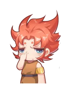 😪 Desenho animado, Anime, Personagem, Triste, Beicinho, Chateado, Fofo telegram sticker