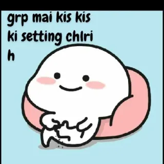 😝 grp mai kis kis ki setting chlri h Hoạt hình, Nhân vật, Dễ thương, Ngồi, Trò chuyện nhóm, Bối cảnh, Mối quan hệ telegram sticker