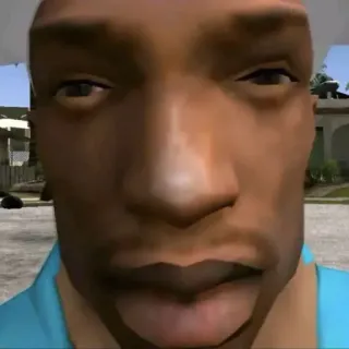 🤨 CJ Grand Theft Auto: San Andreas CJ, Grand Theft Auto, San Andreas, video game, character telegram sticker