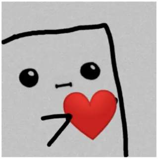 ♥️ любовь, сердце, эмодзи, мультфильм, персонаж, милый telegram sticker