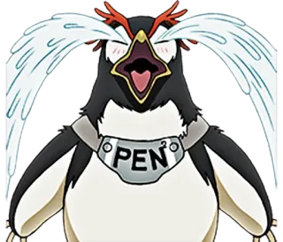 😭 PEN² anime, penguin, crying, tears, character, funny, cartoon telegram sticker